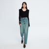 High-End Cropped Wide Leg Slimming Jeans