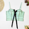 French Bowknot Diamond-Embedded Corset Tube Top