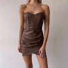 Sexy Faux Leather Clubwear Bodycon Dress