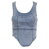 Washed Out Retro Cropped Camisole for Women