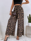 Trendige Hose mit weitem Bein und Leopardenmuster