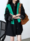 Minimalist Oversized Stand Collar Trench Coat