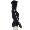 Slim Embroidered Zipper Hoodie Coat with High Waist Shorts Set