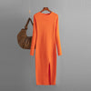 Slim Fit Knitted Long Sleeve Midi Dress