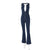 Retro High Waist Backless Slim Fit Denim Jumpsuit