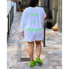 Casual Double-Sided Letter Graphic T-Shirt Dress