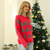 Red Jacquard Christmas Tree Sweater