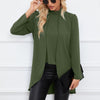 Faux Two-Piece Stand Collar Long Sleeve Top