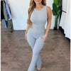 Sleeveless Zipper Slim Fit High Waist Jumpsuit