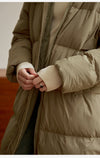 Zipper Half Turtleneck Down Jacket with Pockets