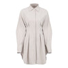 French Slim-Fit Retro Shirt Dress with Long Sleeves