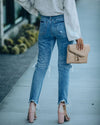 Ripped Slimming Cropped Jeans for Women