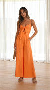 Casual Tied Spaghetti Strap Jumpsuit