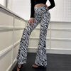 Yogahose mit Bootcut-Design im Zebra-Print