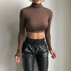 Sexy Slim Fit Turtleneck Long Sleeve Top